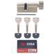 Цилиндр CISA ASIX P8 95T (45*50T) никель матовый 3 ключа