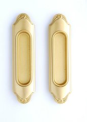 Mandelli Ручки-черепашки м. 1028 для розсувних дверей, комплект - 2шт, матова латунь