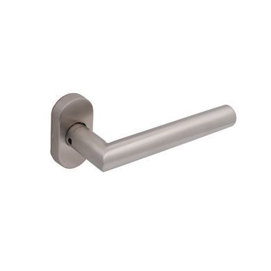 Ручки на розетте CISA PL Angle овальная розетта 07070.82 нержавеющая сталь