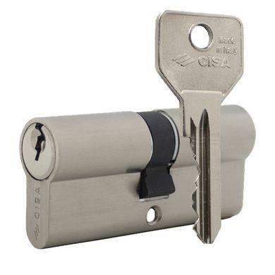 Цилиндр CISA C2000 75 (30*45) никель матовый 3 ключа