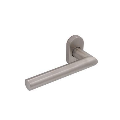 Ручки на розетте CISA PL Angle овальная розетта 07070.82 нержавеющая сталь